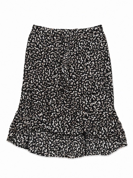 No Boundaries Dresses & Skirts - No Boundaries Floral Skirt XXL Black Midi Skirt Front Slit Flowy Plus Size